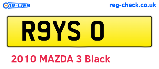 R9YSO are the vehicle registration plates.