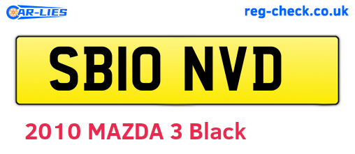 SB10NVD are the vehicle registration plates.