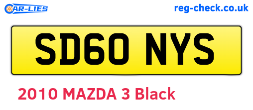 SD60NYS are the vehicle registration plates.