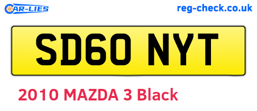 SD60NYT are the vehicle registration plates.