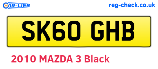 SK60GHB are the vehicle registration plates.