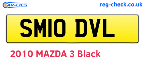 SM10DVL are the vehicle registration plates.