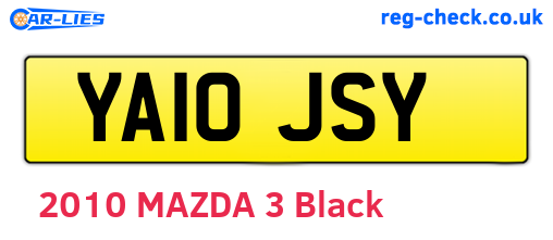 YA10JSY are the vehicle registration plates.