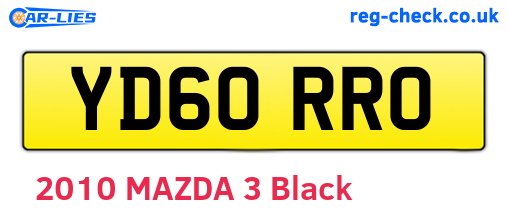 YD60RRO are the vehicle registration plates.