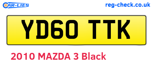 YD60TTK are the vehicle registration plates.