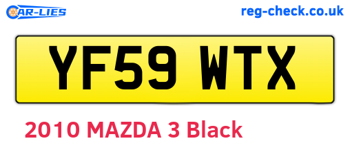 YF59WTX are the vehicle registration plates.