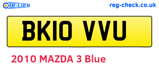 BK10VVU are the vehicle registration plates.