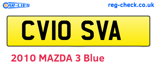 CV10SVA are the vehicle registration plates.