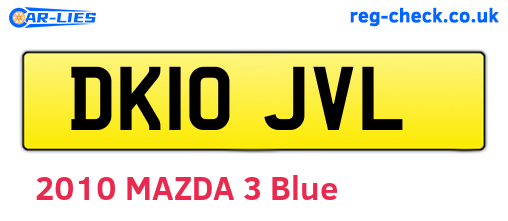 DK10JVL are the vehicle registration plates.