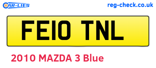 FE10TNL are the vehicle registration plates.