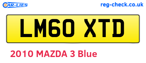 LM60XTD are the vehicle registration plates.