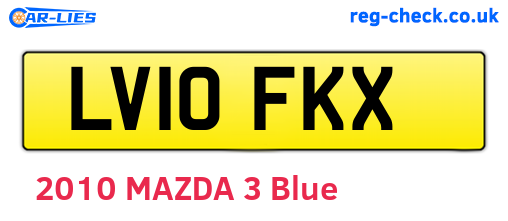 LV10FKX are the vehicle registration plates.