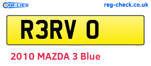 R3RVO are the vehicle registration plates.