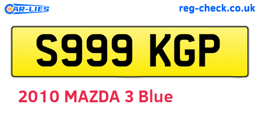 S999KGP are the vehicle registration plates.