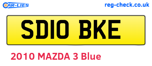 SD10BKE are the vehicle registration plates.