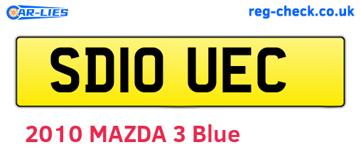 SD10UEC are the vehicle registration plates.