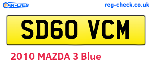 SD60VCM are the vehicle registration plates.
