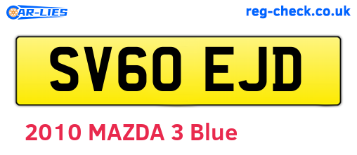 SV60EJD are the vehicle registration plates.