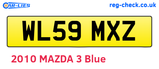 WL59MXZ are the vehicle registration plates.