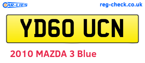 YD60UCN are the vehicle registration plates.