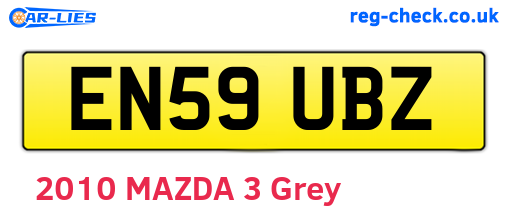 EN59UBZ are the vehicle registration plates.