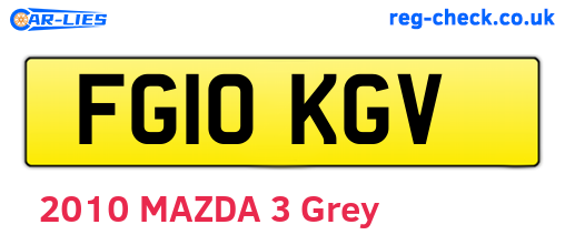FG10KGV are the vehicle registration plates.