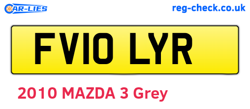 FV10LYR are the vehicle registration plates.