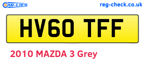 HV60TFF are the vehicle registration plates.