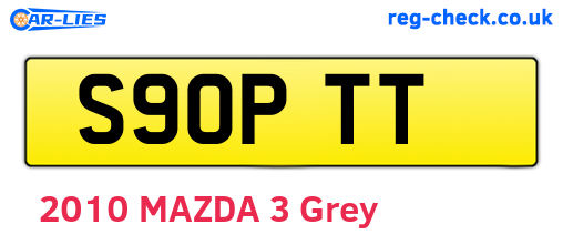 S90PTT are the vehicle registration plates.