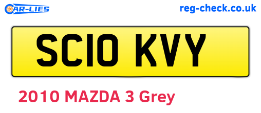 SC10KVY are the vehicle registration plates.