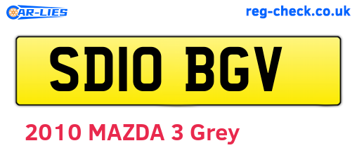 SD10BGV are the vehicle registration plates.