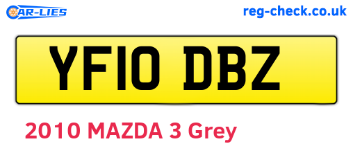 YF10DBZ are the vehicle registration plates.