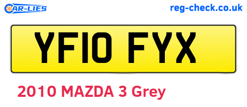 YF10FYX are the vehicle registration plates.
