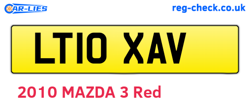 LT10XAV are the vehicle registration plates.
