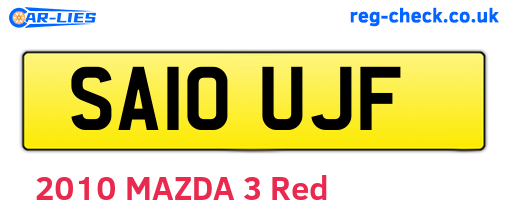 SA10UJF are the vehicle registration plates.