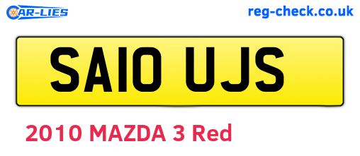 SA10UJS are the vehicle registration plates.