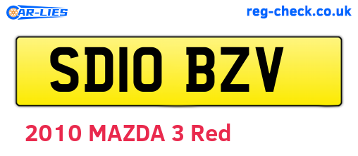 SD10BZV are the vehicle registration plates.