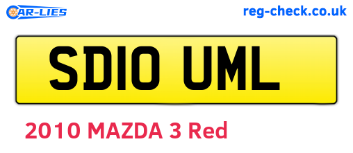 SD10UML are the vehicle registration plates.