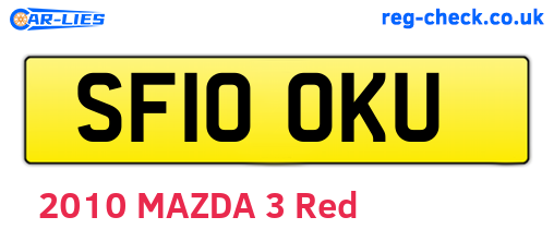 SF10OKU are the vehicle registration plates.