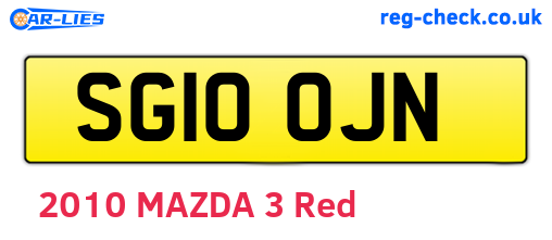 SG10OJN are the vehicle registration plates.