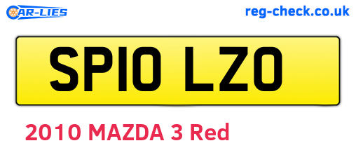 SP10LZO are the vehicle registration plates.