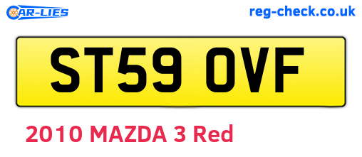 ST59OVF are the vehicle registration plates.