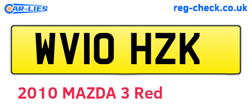 WV10HZK are the vehicle registration plates.