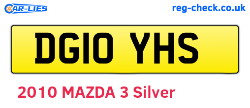DG10YHS are the vehicle registration plates.