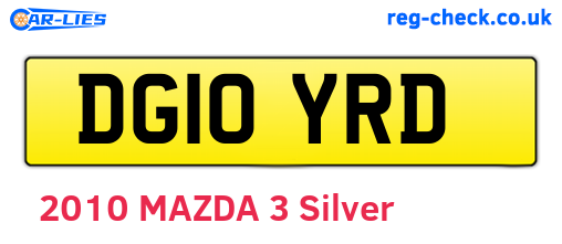 DG10YRD are the vehicle registration plates.