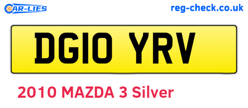 DG10YRV are the vehicle registration plates.