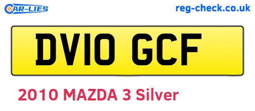 DV10GCF are the vehicle registration plates.