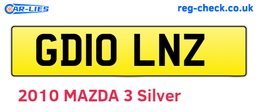GD10LNZ are the vehicle registration plates.
