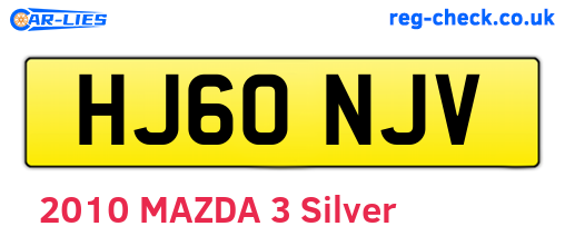 HJ60NJV are the vehicle registration plates.