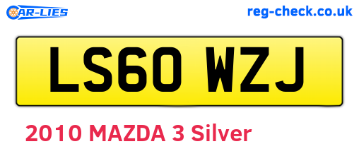 LS60WZJ are the vehicle registration plates.